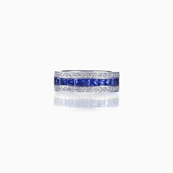 Blue gemstone anniversary ring - Image 2