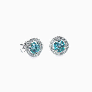 Halo diamond stud earrings