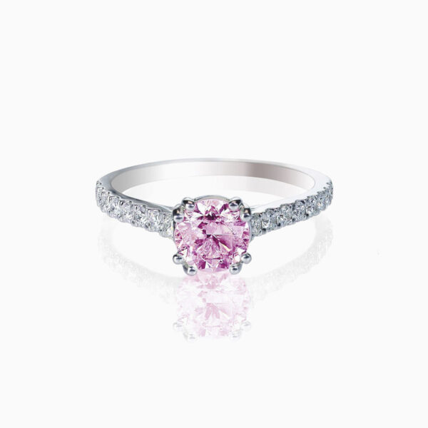 Blue diamond bridal ring - Image 2