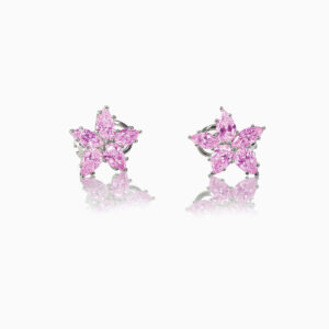 Pink stud earrings