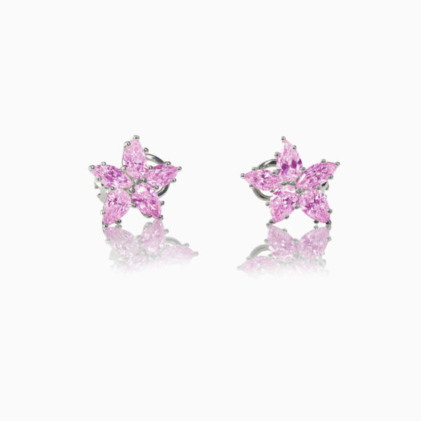 Pink stud earrings