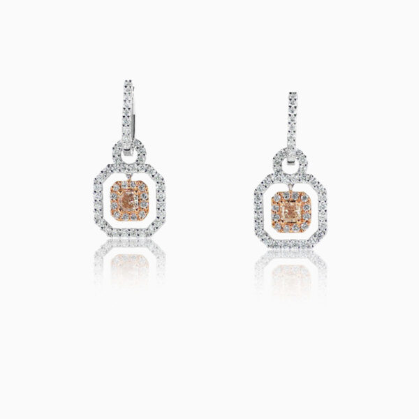 Gold diamond earrings