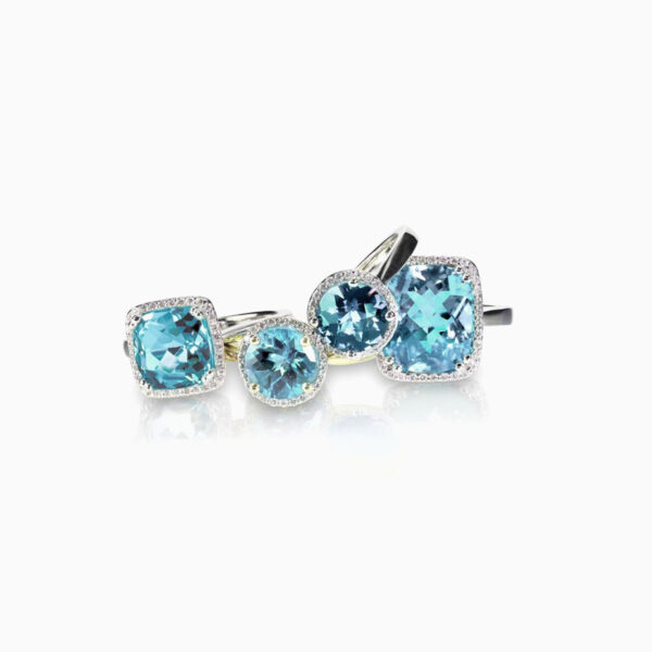 Blue topaz gemstone rings - Image 2