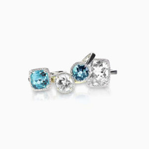 Blue topaz gemstone rings