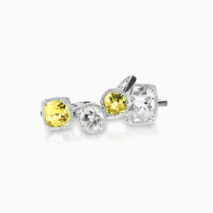 Yellow topaz gemstone rings