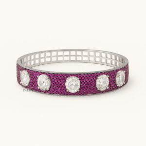 Elegant American Diamond Pink Bracelet