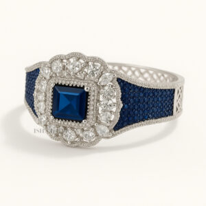 American Diamond Blue Stone Bracelet