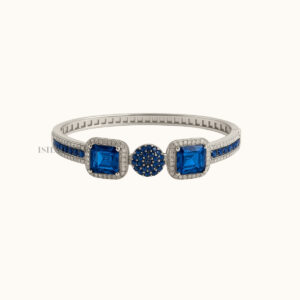 Elegant Blue Stone American Diamond Bracelet for Women