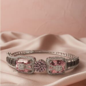 Elegant Pink Sapphire American Diamond Bracelet for Women