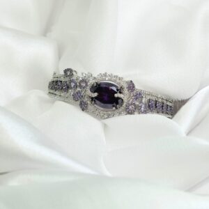 American Diamond Bracelet for Women with Purple Stone